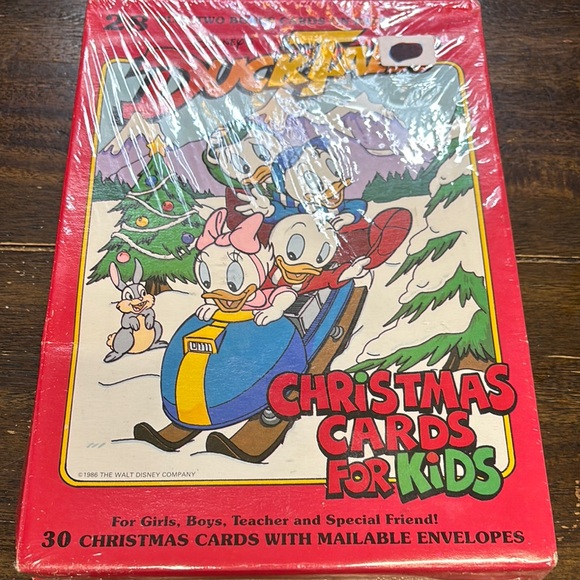 Disney Other - Vintage 1986 Duck Tails‎ Christmas Cards. 30 cards with mailable envelopes